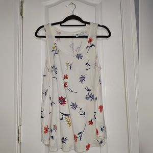 Luxe Scoop Neck Floral Tank